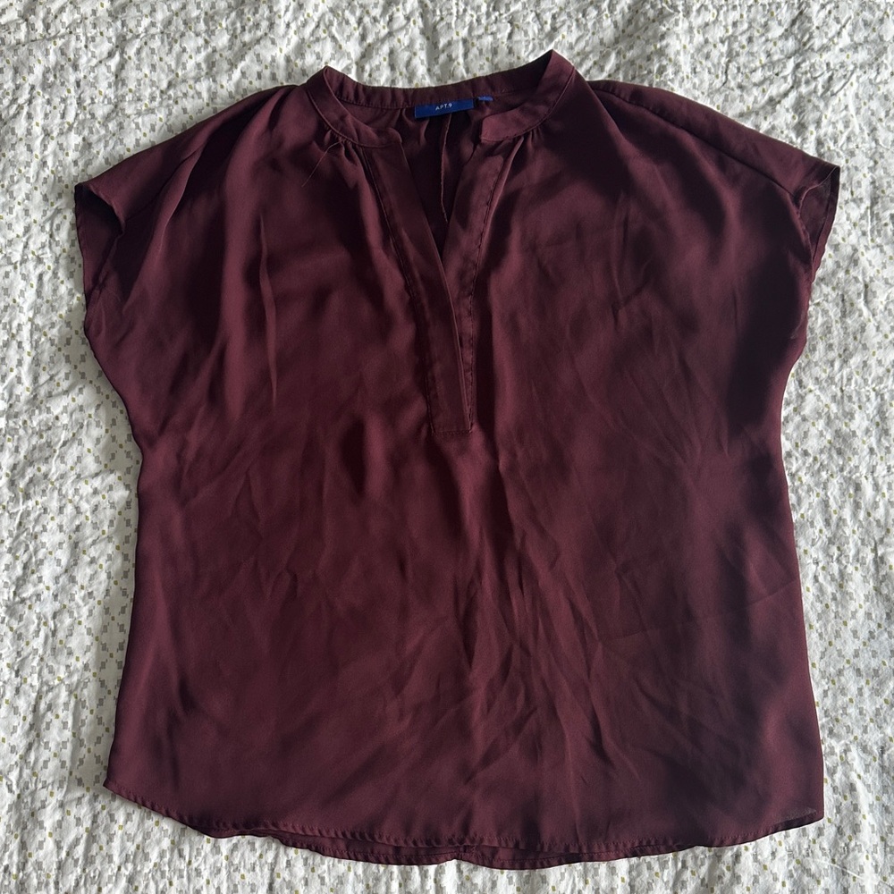 Apt. 9 Deep Maroon Blouse